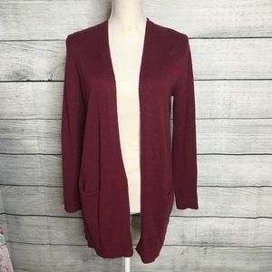 Old Navy Burgundy Cardigan with Pockets - Medium